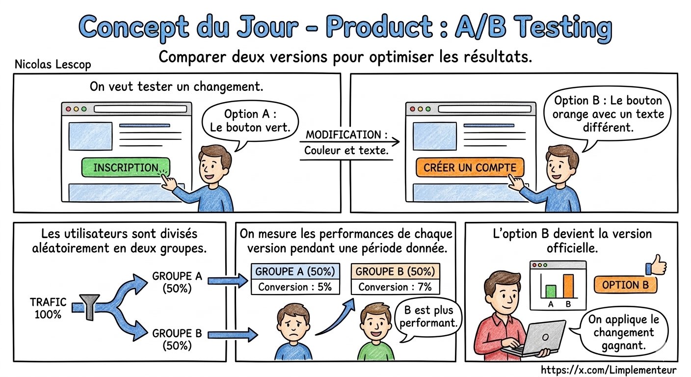 Illustration de l'A/B Testing : comparer deux versions pour optimiser les résultats